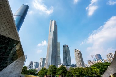 Çin modern kentsel mimari manzarası