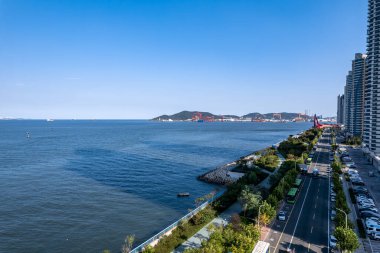 Qingdao, Çin 'in güzel kıyıları.