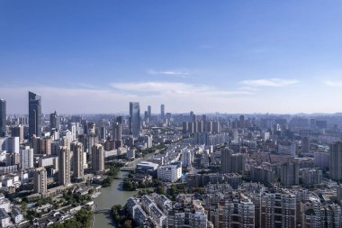 Hava fotoğrafçılığı wuxi şehir silueti
