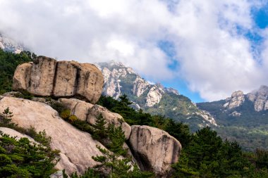 The beautiful natural scenery of Laoshan Mountain in Qingdao clipart