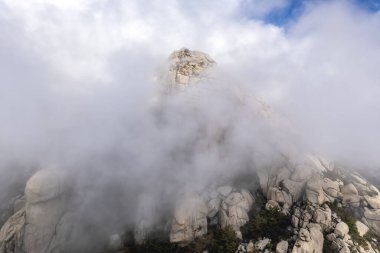 Qingdao 'daki Laoshan Dağı' nın güzel doğal manzarası.