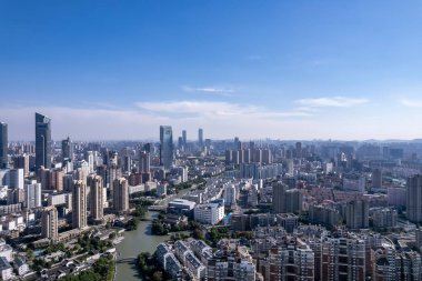 Hava fotoğrafçılığı wuxi şehir silueti
