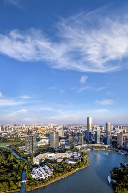 Hava fotoğrafçılığı wuxi şehir silueti