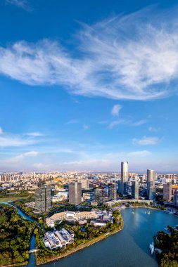 Hava fotoğrafçılığı wuxi şehir silueti