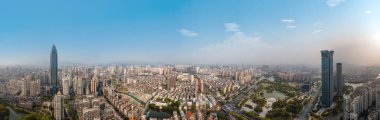 aerial photography wenzhou city architecture landscape skyline p clipart