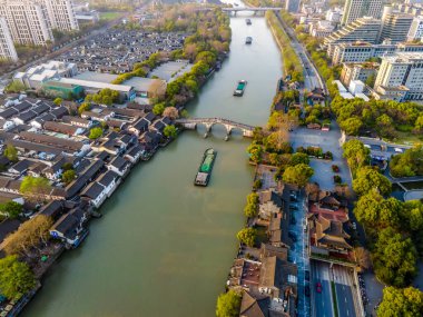 Hava fotoğrafçılığı hangzhou şehir merkezi gökyüzü manzarası