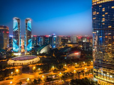 Chengdu Tianfu Uluslararası Finansal Şehrinin Hava Fotoğrafları