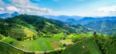 Aerial photography of Sanjiang Buyang Xianren alpine ecological  clipart