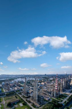 Büyük kimya fabrikalarının hava fotoğrafçılığı