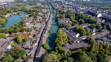 Wuzhen, Çin 'in hava fotoğrafçılığı