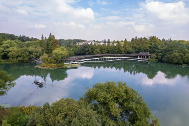 Hangzhou Batı Gölü Çin Bahçe Manzarası