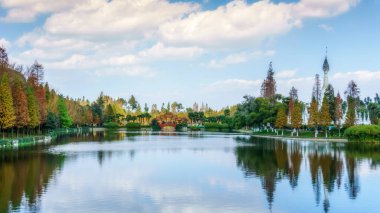 Kunming etnik köyü Çin bahçesi doğal manzara