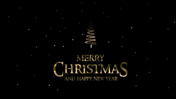 Merry Christmas Happy New Year Background — Stock Video