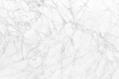 Arkaplan ve tasarım sanatı için doğal desenli beyaz mermer dokusu. 