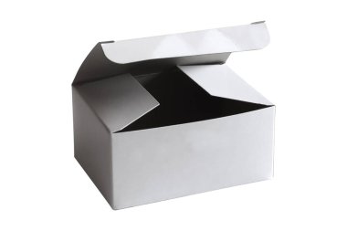 Beyaz kutucuk beyaz arkaplanda izole edildi.