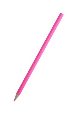 beyaz arkaplanda izole edilmiş pembe kalem.