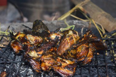 Yakıcı yayın balığının yakın portresi. Çok lezzetli görünüyor..