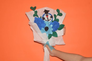 Düğün için çiçek buketi fotoğrafı, okul mezuniyeti için.