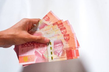 Wonosobo, Endonezya. 22 Ocak 2024 Endonezya 'dan banknotlar ve paralar