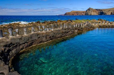 Las Salinas de Agaete Gran Canaria, İspanya 'daki Las Nieves Doğal Havuzları.