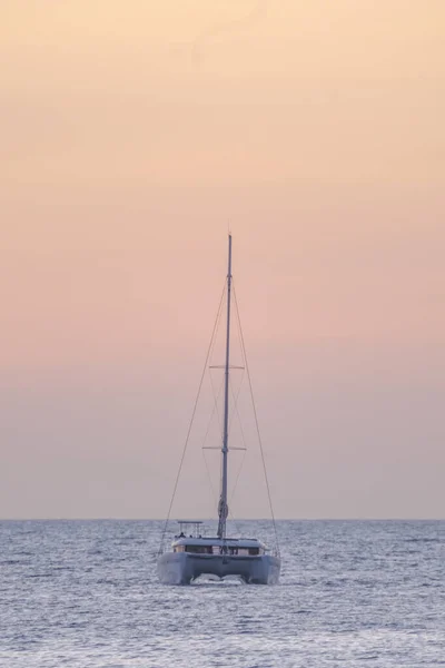 Sailboat Ocean Beach Sunset — Stock Photo, Image