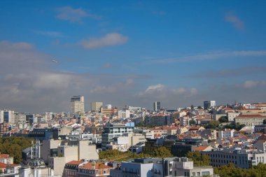 Portekiz 'in Lizbon şehrinin ve mimarisinin manzarası
