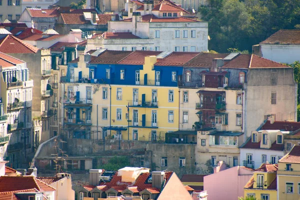 葡萄牙里斯本市及其建筑的景观 — 图库照片