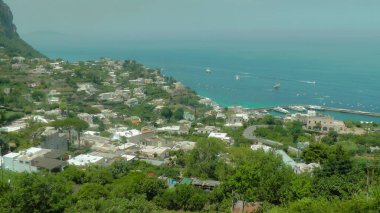 Capri, İtalya 'nın eski kasaba manzarası