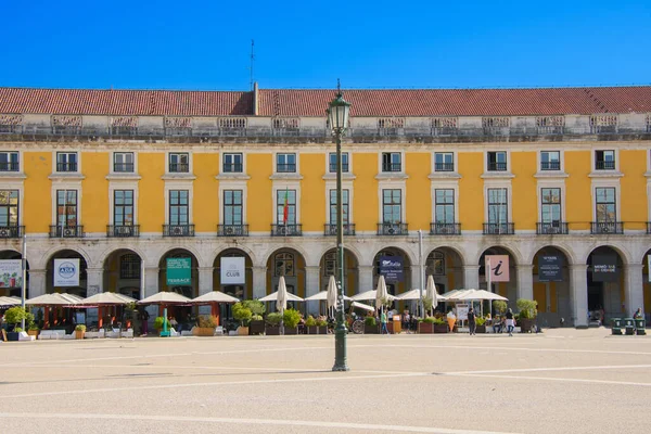 stock image the architecture of Market Square is a square in Lisbon, Portugal. Also known as Palace Square