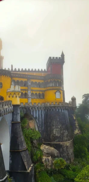 Pena Palace Palace Portugal Located High Cliff Sintra Has Fantastic — Stock Photo, Image