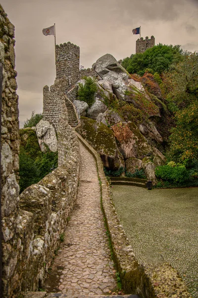 Vista Castelo Sintra Também Conhecido Como Castelo Dos Mouros Erguido — Fotografia de Stock