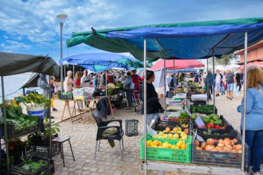 Olhao, Portekiz 'deki Mercado de Olhao' nun ünlü pazarı. 