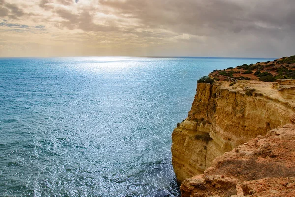Impressive Cliffs Benagil Caves Site Southern Portugal — Stock Photo, Image