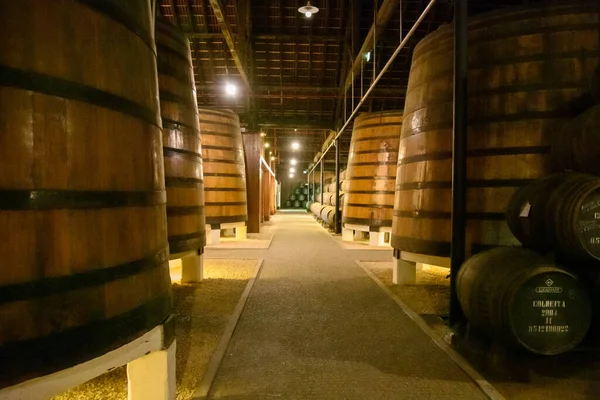 Vila Nova Gaia Portugal October 2022 Oak Wine Barrels Graham — 图库照片