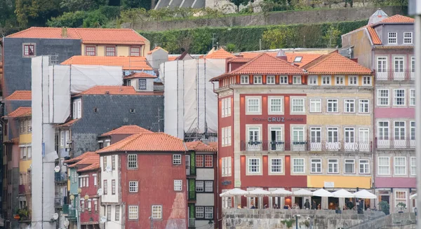 Vue Aérienne Vieux Centre Ville Porto Depuis Vila Nova Gaia — Photo