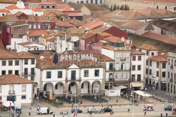 Aerial View Old Downtown Porto Vila Nova Gaia Portugal — Stock Photo, Image