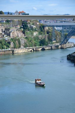 Tourist boat sailing in Porto, Portugal 