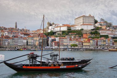 Old wooden boat in Porto, Portugal