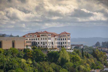 Architecture of the pretty city of Coimbra in the west of Portugal