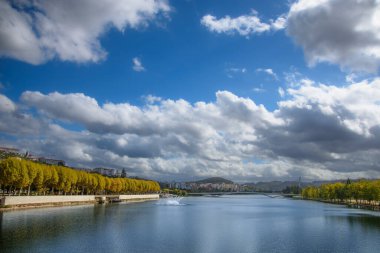 Architecture of the pretty city of Coimbra in the west of Portugal