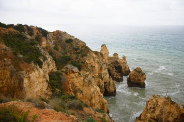 View of the Ponta da Piedade near the city of Lagos in Portugal