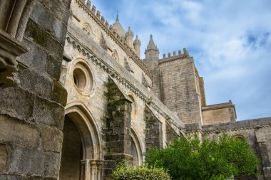 24 October 2022 - Evora, Portugal: scenic shot of beautiful ancient Cathedral of Evora clipart