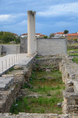 Ruins of old Roman city of Conimbriga in Portugal