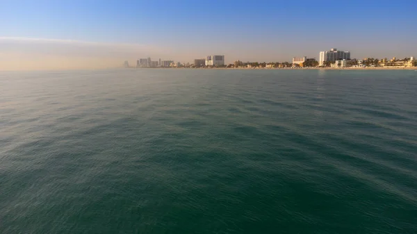 Gyönyörű Légi Panoráma Strand Óceán Kilátás Nyílik Csendes Óceáni Sziget — Stock Fotó