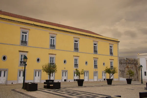 Casa Antiguidades Amarela Cidade Cascai Oeste Portugal — Fotografia de Stock