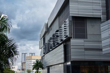 Miami, Florida, ABD 'deki Brickell şehir merkezinin modern mimarisi