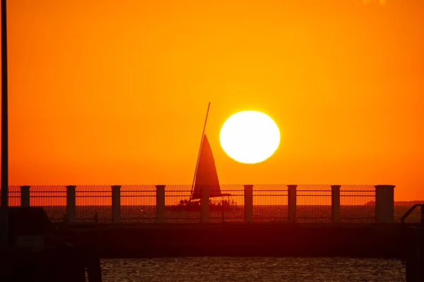 Vacker Solnedgång Hamnen Key West Södra Florida — Stockfoto