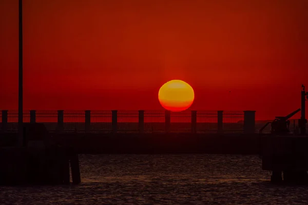 Όμορφο Ηλιοβασίλεμα Στο Λιμάνι Του Key West Στο Μακρινό Νότιο — Φωτογραφία Αρχείου