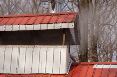 Quebec eyaletindeki güzel Kanada kır evi.