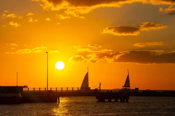 Закат Порту Уэст Крайнем Юге Флориды — стоковое фото